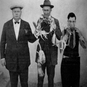 Roscoe, Ty Cobb and Buster Keaton